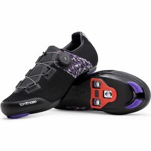 Tommaso Women's Black and Purple Athletic Cycling Shoes Sz 8